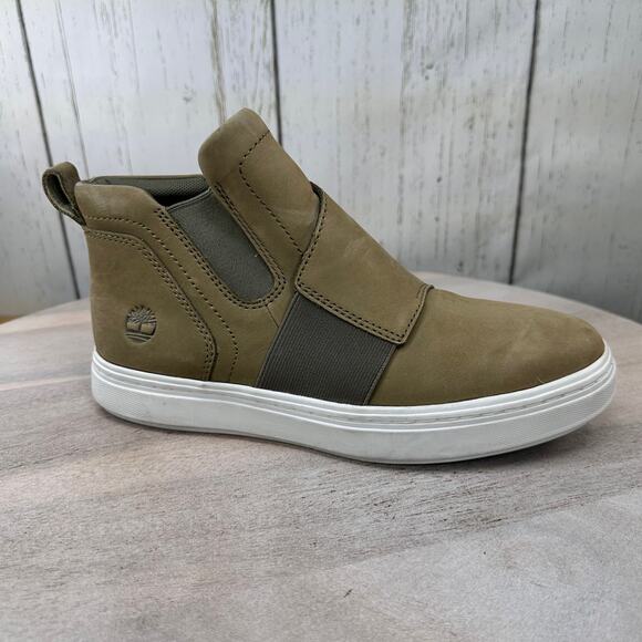Timberland Womens Londyn Pull-On Chelsea Sneakers Size 7 Taupe Olive Green - Picture 8 of 13